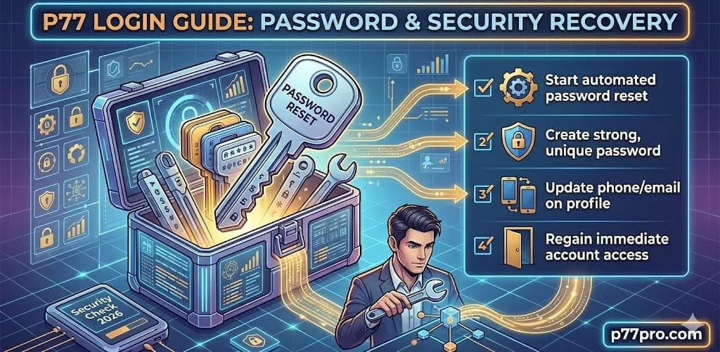 P77 account locked recovery and login fix steps 2026