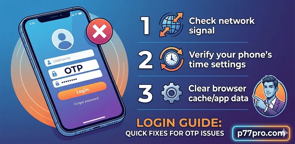 P77 Login Problem Fix Guide 2026: OTP Issues, Account Lock & Recovery Solutions