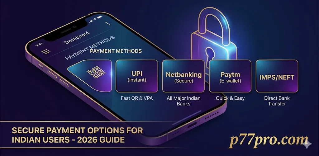 P77 UPI payment methods and mobile deposit options